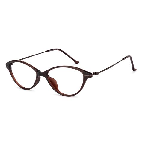 Buy Matte Brown Full Rim Cat Eye Lenskart Air Online Air fusion P008 ...