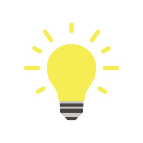 Light bulb vector idea icon illustration bright electricity lamp ...