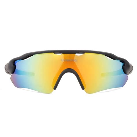 Chronos | Grey Medium Half Rim Shield Sports Sunglasses for Men & Wome