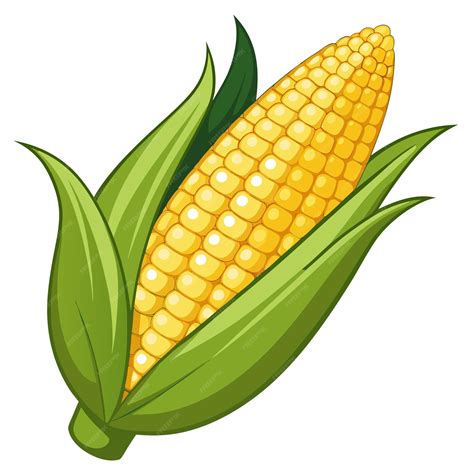Corn clip art and Vector Design With a White Background | Premium AI ...