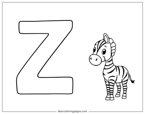 Zebra Letters Printable Coloring Pages - Infoupdate.org