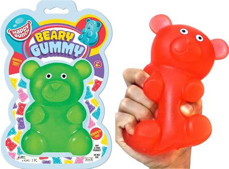 Buy JA-RU Jumbo Squishy Gummy Bear Toy 1 Unit Assorted, Squeeze ...