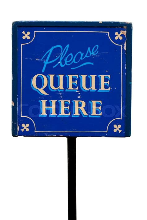 Image result for Queue This Way Sign