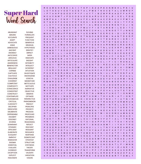 Word Searches Puzzles For Adults - 10 Free PDF Printables | Printablee