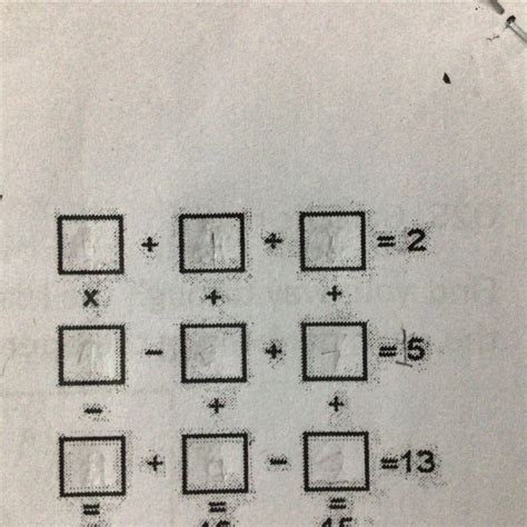 Use the numbers only once while filing in the boxes. The numbers are ...
