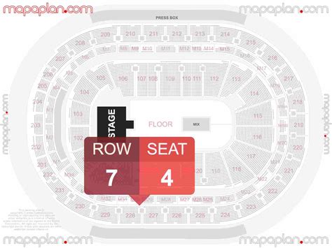 Little Caesars Arena seat & row numbers detailed seating chart, Detroit ...