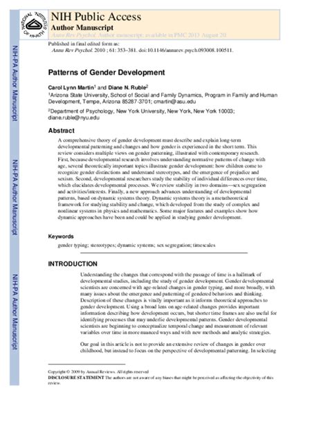 Image result for Patterns of Gender Development