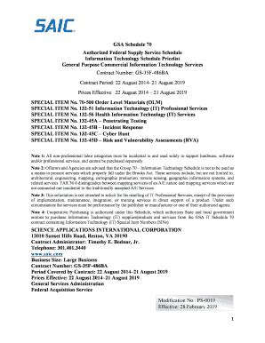 Fillable Online List of GSA SchedulesGSA Fax Email Print - pdfFiller