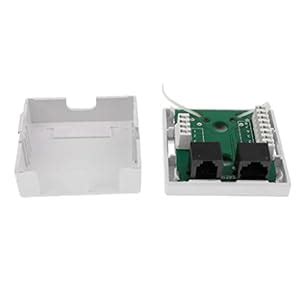 CALANDIS 2Pieces 2-Port Rj-45 Cat6 8P8C Ethernet LAN Network Cable Wall ...