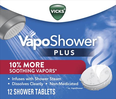Vicks Vapo Shower Plus Tablets, Non-Medicated Eucalyptus Steamer ...