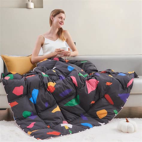 Amazon.com: APSMILE Confetti Print Down Throw Blanket | Indoor/Outdoor ...