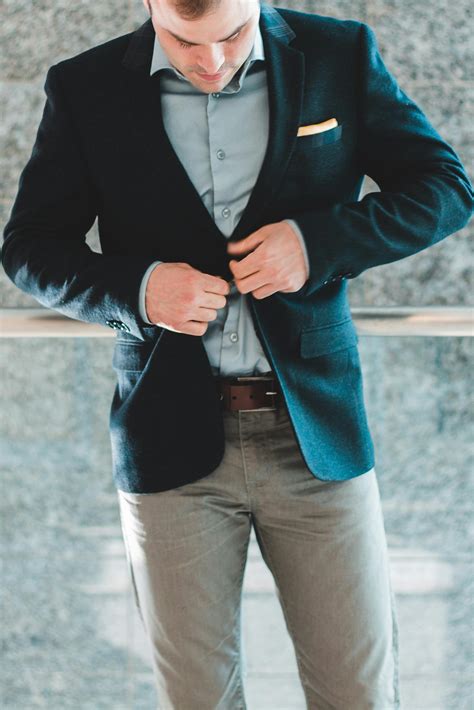 Man in Blue Blazer and Gray Pants · Free Stock Photo