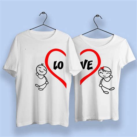 Love Heart Cute Couple T-Shirts – TEEZ.in