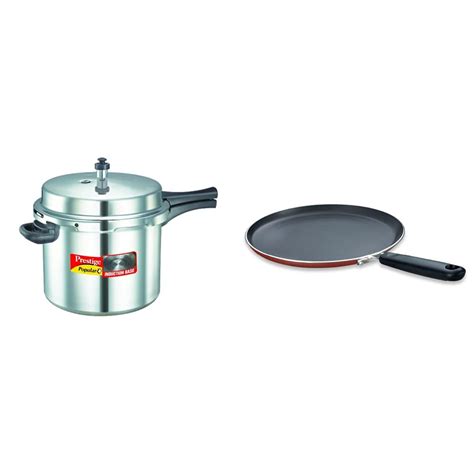 Buy Prestige Aluminium Popular Plus Induction Base Pressure Cooker, 10 ...