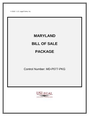 maryland bill sale Doc Template | pdfFiller