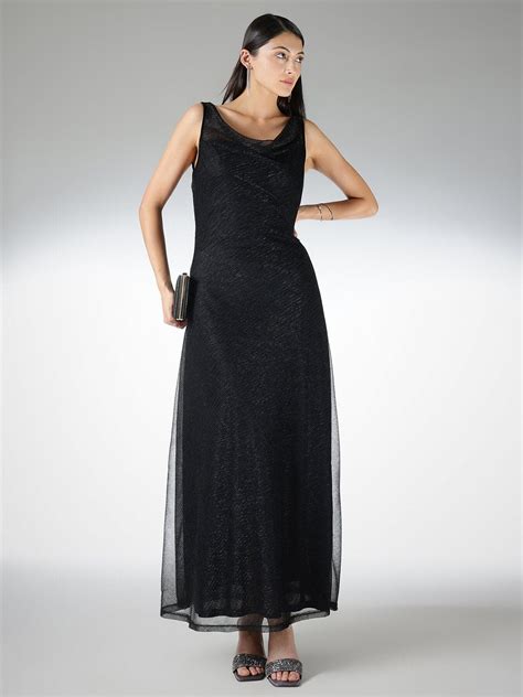 Buy Black Cowl Neck Maxi Dress Online | FableStreet