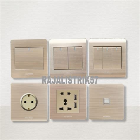 Jual SAKLAR STOP KONTAK ARCHITECH GOLD PLATINUM SERIES B9 - engkel B9 ...