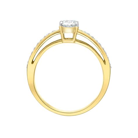 Buy Exquisite 18KT Yellow Gold and Diamond Crown Star Ring YRG19014 ...