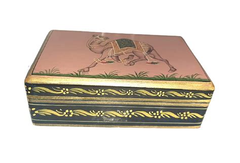 Buy HHH Handicrafts Wooden Camel Boxes Hand Printing 12x8x4 cm Online ...