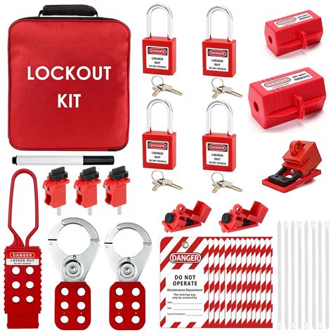 smseace 58Pack Lockout Tagout Kit -Safety Padlocks, Clamp-On Circuit ...
