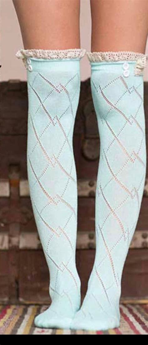 Vintage Lace Women's Boot Socks With Buttons, Cotton Lace Boot Top ...