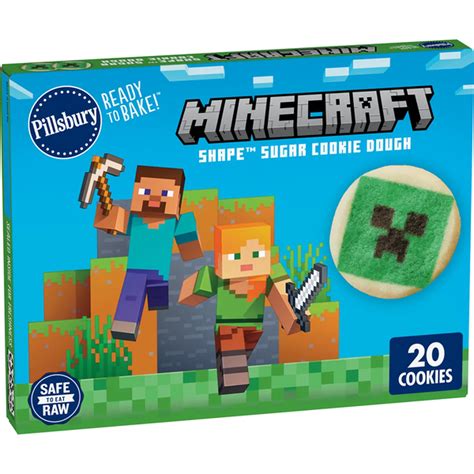 Pillsbury Ready to Bake Minecraft Shape Sugar Cookie Dough (9.1 oz ...