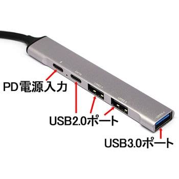 RUH-OTGTPU4 PD給電対応Type-C OTG HUB 1個 ルートアール 【通販モノタロウ】