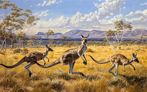 Premium Photo | Iconic Australian Kangaroos in Their Natural Habitat - habitat of kangaroo