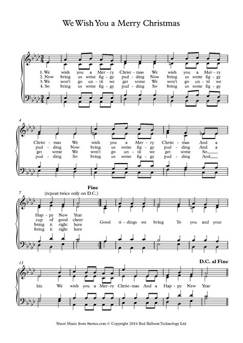 We Wish You a Merry Christmas Sheet music for Choir - 8notes.com