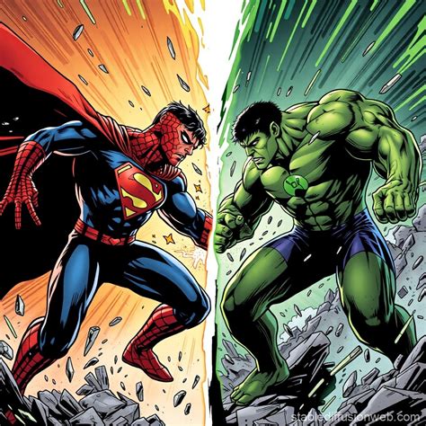 Superman vs Spider-Man and Hulk vs Green Lantern Clash | Stable ...