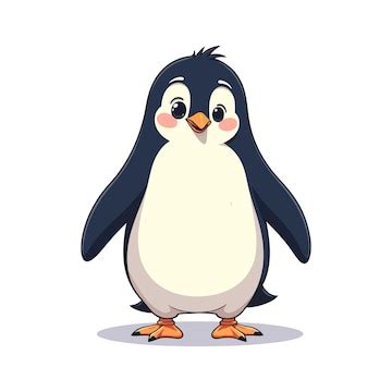 A fear penguin vector icon illustration clipart design | Premium AI ...