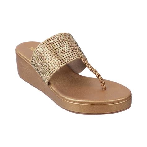 Buy Mochi Women Antique-Gold Casual Slip Ons Online | SKU: 35-948-28-36 ...