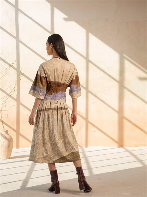 Darted Dress | Cotton sleeves dress for women | Cord Studio