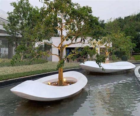 玻璃钢GRC景观树池坐凳异形创意花坛_玻璃钢GRC树池 - 深圳市巧工坊工艺饰品有限公司