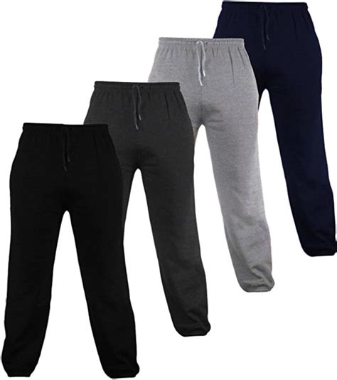 Mens Bottoms Joggers Lounge Pants Tracksuit Jog Bottom Fleece Zip ...