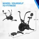 Reach AB110 BST Air Bike Exercise Cycle Dual-Action Stationary Exercise ...