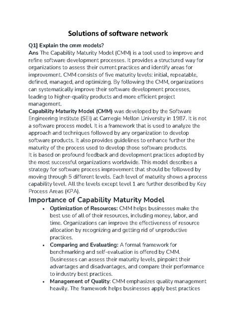 CMM Models Explained: A Comprehensive Overview of Software Processes ...