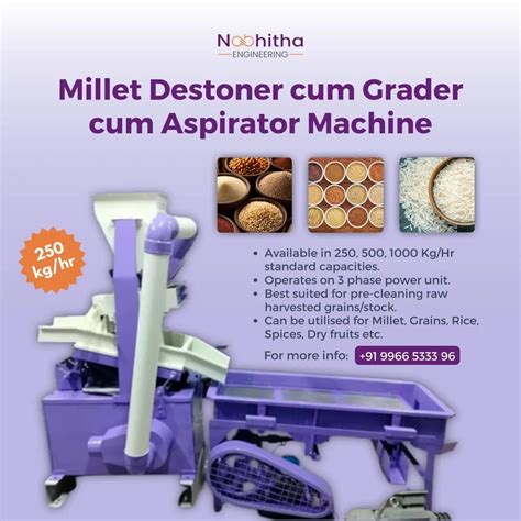 Millet Processing Unit - Destoner Cum Grader Cum Aspirator Manufacturer ...