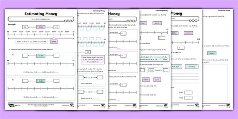 👉 Estimating Money Differentiated Activity Sheets