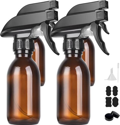 Amazon.com: HAOERMEI Glass Spray Bottles 4 OZ - 4 Pack Small Spray ...