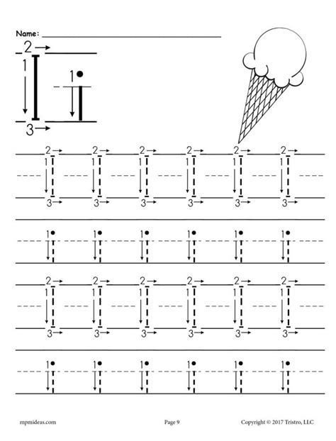 Letter I Tracing Worksheet