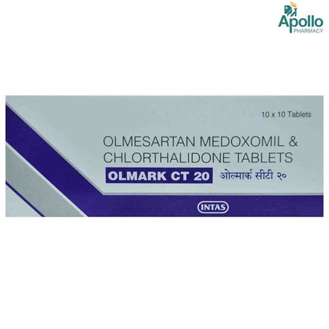 OLMARK CT 20MG TABLET 10'S Price, Uses, Side Effects, Composition ...
