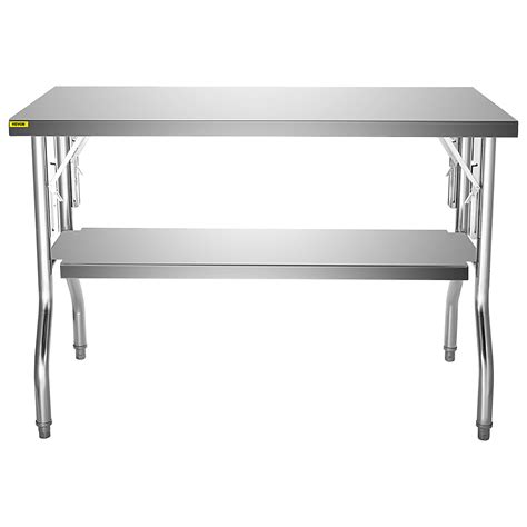 VEVOR Commercial Worktable Workstation 48x30 Inch Folding Commercial ...