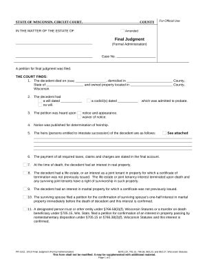 Final Judgment - al Administration Doc Template | pdfFiller