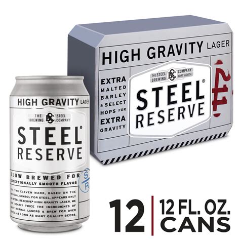 Steel Reserve High Gravity Beer, 12 Pack, 12 fl oz Aluminum Cans, 8.1% ...