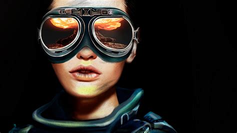 Download wallpaper 2560x1440 glasses, portrait, aviator, reflection ...