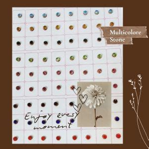 Sunaina New 3 Pages Multicolor Spiral Forehead Sticker Shine Stone ...