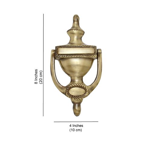 Brass Georgian 8" Round Door Knocker – Two Moustaches Store