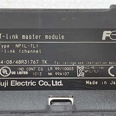 Fuji Electric NP1L-TL1 T-link master module, 1channel, DC24V ...