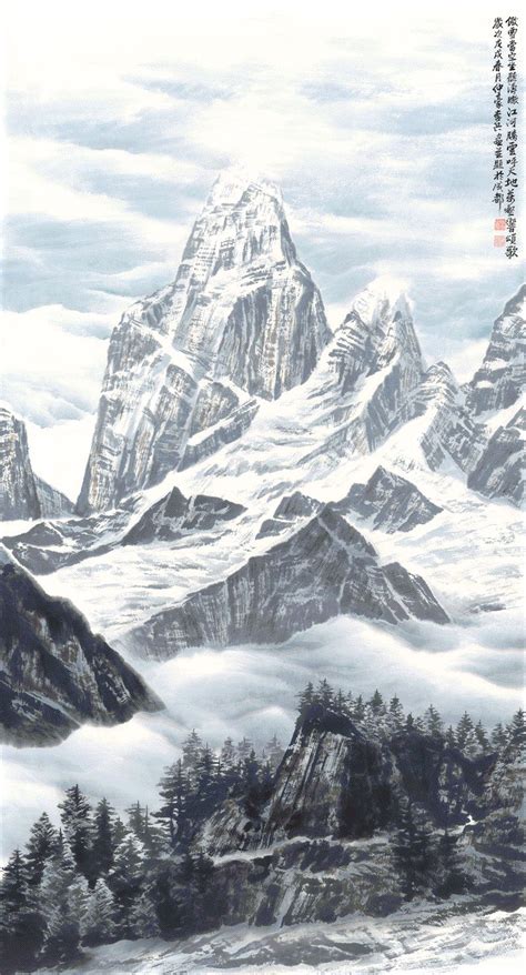 雪山简笔画 的图像结果